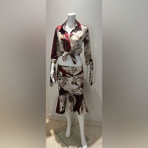 COPY - Vintage Cavalli equestrian skirt set / dress